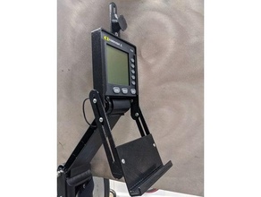 concept 2 rower combo tablet phone clamp mount quadlock concept2 pm5 3d print model - Mito3D