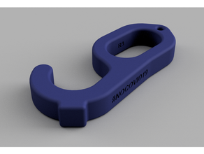 easy grip touch door opener coronavirus covid-19 covid19 covid hook notouch notouchchallenge 3d print model - Mito3D