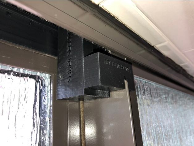anpassbar gleiten window Sicherheit Gerät Entfernung Verhinderer Öffnung Begrenzer sperren Tür entlüften verriegeln 3D print model - Mito3D