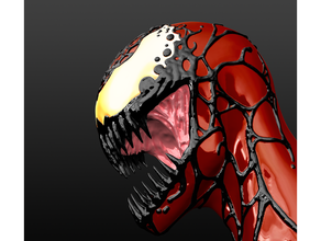 carnage buste bandes dessinées merveille homme araignée 3d print model - Mito3D