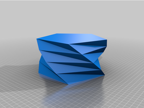 coisinha personalizado torcido polígono vaso 3d print model - Mito3D