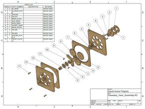 planetary gear box laser lasercut engraver gearbox 3d print model - Mito3D