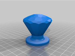 door knob - diamond 3d print model - Mito3D