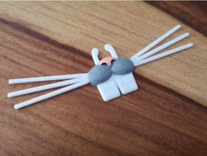 funny bunny nose clip easter rabbit toy 3d print model - Mito3D