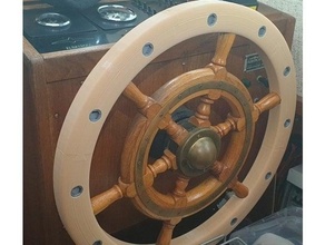 bateau pilotage roue extension maquette 3d print model - Mito3D