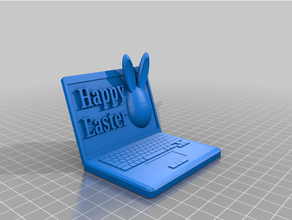 easter themed laptop toy 3d print model - Mito3D