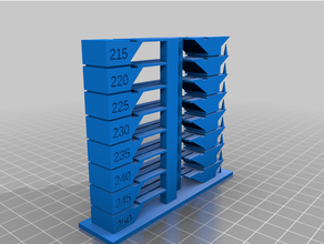 customized temperature towert-tower 250-215 petgtemperature tower petg 3d print model - Mito3D