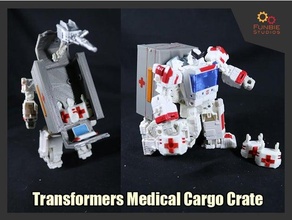 transformers medical cargo crate accessory addon cargocrate medic 3d print model - Mito3D
