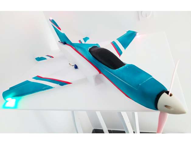 LED cache verser avion rc avionique combattant jet vol manette moteur titulaire soutien lumière projecteur 3D print model - Mito3D