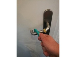 door handle button pusher housing 3d print model - Mito3D