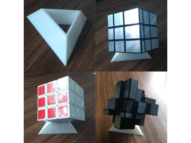 simples rubik cubo base rubiks ficar pé 3D print model - Mito3D
