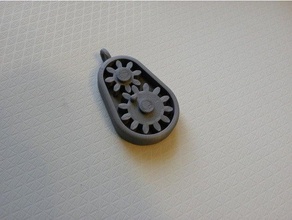 fidget gearbox keychain toy gears keychains 3d print model - Mito3D