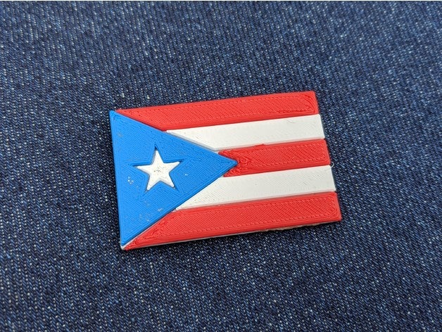 porto rico bandeira América Unidos 3D print model - Mito3D