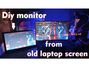 faça monitor computador portátil tela diyelectronics 3d print model - Mito3D