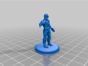 humano pícaro cian dnd miniatura mini ninjamma1 3d print model - Mito3D