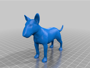 Bull terrier Toro bullseye cane 3d print model - Mito3D