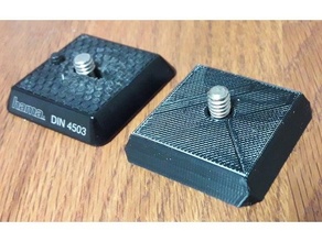 tripod adapter plate din 4503 hama hole 6 9 mm 3d print model - Mito3D