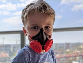 mask n95 modular filters kids version coronavirus face covid-19 covidmask facecoveringchallenge facemask 3d print model - Mito3D