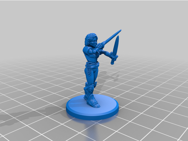 elf rogue lia dnd miniature mini ninjamma1 3D print model - Mito3D