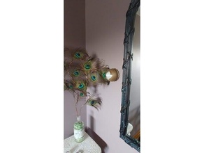 illuminated lens insert artdeco lamp led light mirror lights steampunk wall mount 3d print model - Mito3D