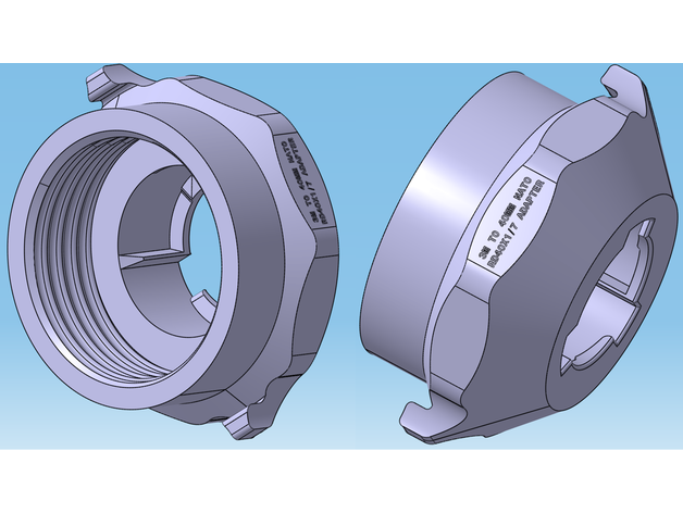 3m bayoneta 40mm OTAN rd40x1 7 adaptador respirador en148 1 filtrar máscara gas respiratorio 3D print model - Mito3D