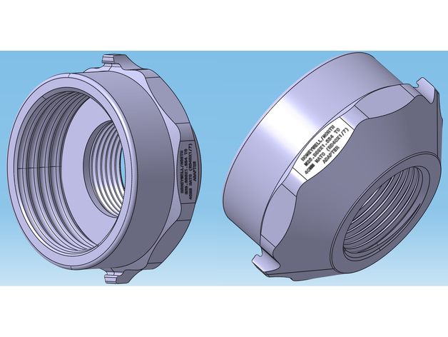 Honeywell norte 40mm OTAN rd40x1 7 hilo adaptador en148 1 filtrar máscara gas rd40 3D print model - Mito3D