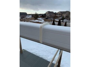 outdoor ropelight hook aluminum handrail aluminium railing rail light hanger 3d print model - Mito3D