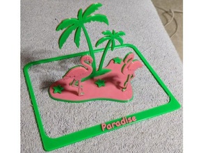 flamingo paradise 3d print model - Mito3D