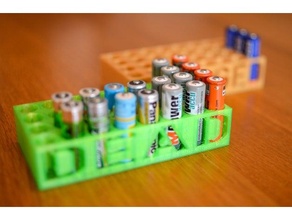 semplice contenitore ricaricabile aa batterie 3d print model - Mito3D
