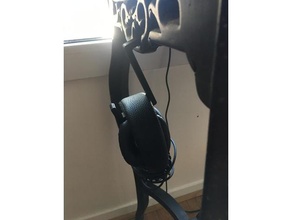 simple hook headphones headphone holder 3d print model - Mito3D