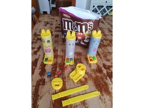 m&m easter bunny candy dispenser chocolate easterbunny design kids mm toilet paper holder roll toy 3d print model - Mito3D