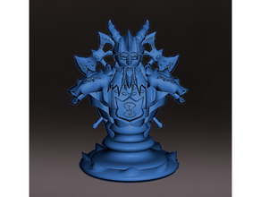 anão busto Ajedrez xadrez virtude Escenário Juego mesa ameaça Estrela guerras guerra martelo 3d print model - Mito3D