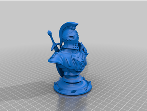 şövalye Ejderha büst beyefendi Busto poana satranç Erdem juego mesa savaş oyunu Warhammer 3d print model - Mito3D