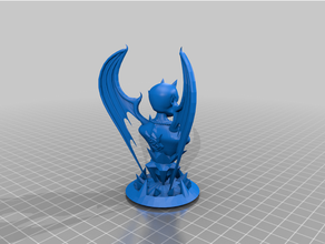 demon demonio busto peana bust chess dyd juego mesa wargame warhammer 3d print model - Mito3D