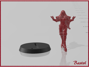 kan çanak vampir Yıldız oyuncu kadın Bloodbowl fantezi Futbol minyatür 3d print model - Mito3D