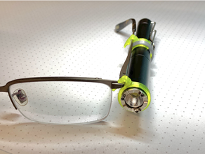 nextorch k3rt torch clip glasses mount 3d print model - Mito3D