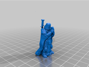 human knight command squad dd empire medieval miniature warhammer 3d print model - Mito3D