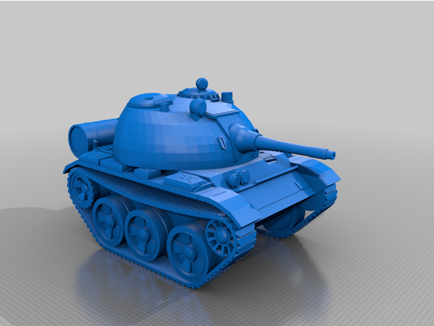 t-55 tank scale model 3D print model - Mito3D