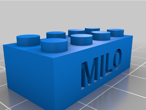 milov1my angepasst Lego kompatibel Text Ziegel 3d print model - Mito3D