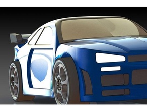 nissan skyline r34 automotive automovil car coche 3d print model - Mito3D