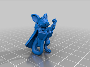 male jerbeen bard dungeons dragons humblewood miniature tabletop 3d print model - Mito3D