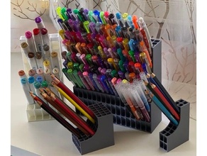 ultimate pen cubby parametric desk organizer pencil holder tool 3d print model - Mito3D