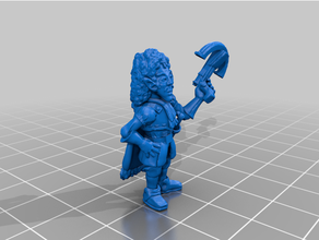 male gnome rogue dungeons dragons halfling miniature tabletop 3d print model - Mito3D