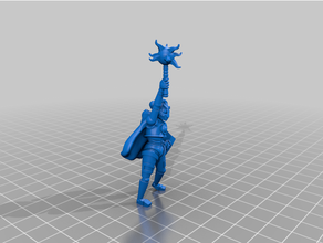 female warforged cleric dungeons dragons tabletop 3d print model - Mito3D