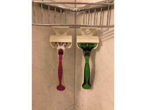 razor holder gillette body shaver shower caddy accessories venus 3d print model - Mito3D