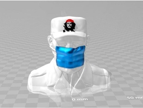 fidel castro masque che Guevara chapeau 3d print model - Mito3D