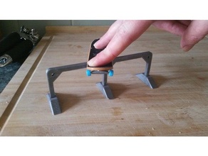 fingerboard flat bar handrail tech deck fingerboarding ramp freecad toy toys 3d print model - Mito3D