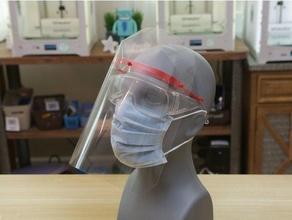 visor face shield small printer coronavirus covid-19 mask protective 3d print model - Mito3D