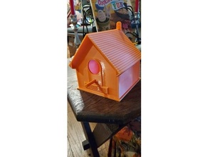 semplice birdhouse targhetta 3d print model - Mito3D