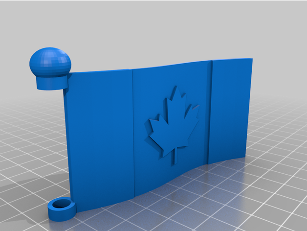 canada flag pole 3D print model - Mito3D